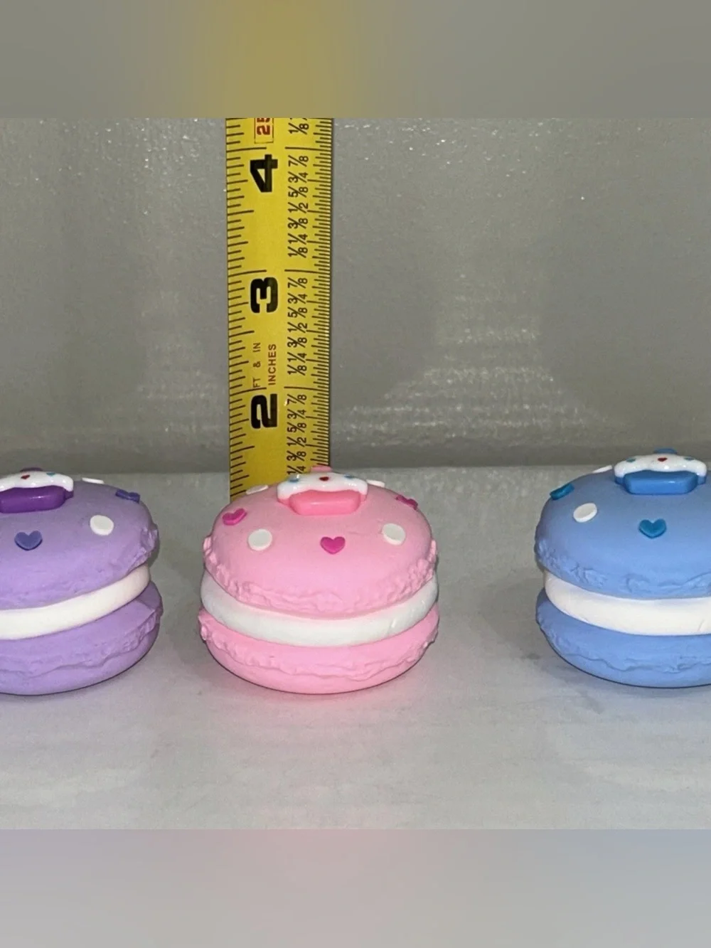 Pastel Candy Land Fake Macarons Decorative Accent - Handmade set of 3
